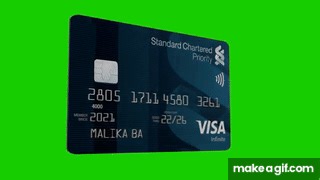 4K Credit Card - Three 3D Animations, Green Screen on Make a GIF