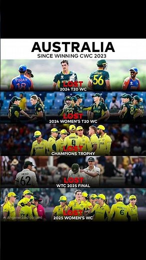 Nothing's been going right for the Aussies in ICC tournaments since winning the CWC 2023.#shorts