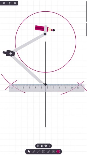 Tangent to a circle correct approach using scale and compass #sacredgeometry #engineeringdrawing
