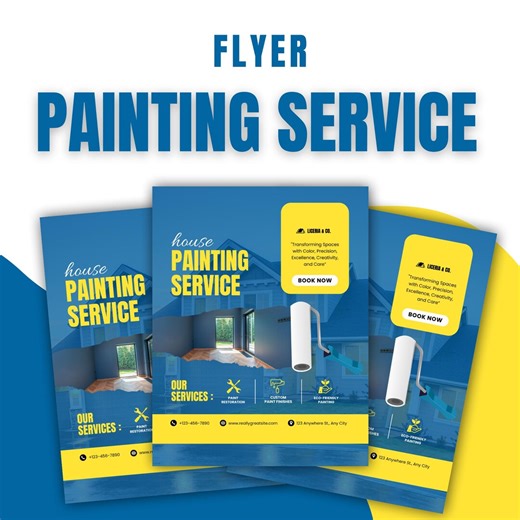 Painting Services Flyer Template | House Services| Editable Canva Design (digital Download) - Etsy UK