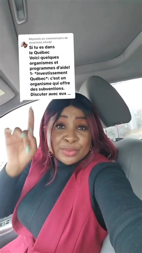 83K views · 545 reactions | Si tu es dans le Québec Voici quelques organismes et programmes d'aide! 1- *Investissement Québec*: c'est un organisme qui offre des subventions. Discuter avec eux pour plus de détails. 2- *Programme généraux du gouvernement du Québec* 3- *Réseau accès PME* 4- PME Montréal : uniquement pour les habitants de Montréal. | Anastasie Nkadji | Facebook