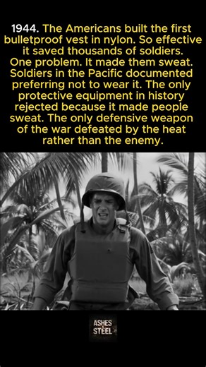 The Americans invented the first bulletproof vest and soldiers in the Pacific refused to wear