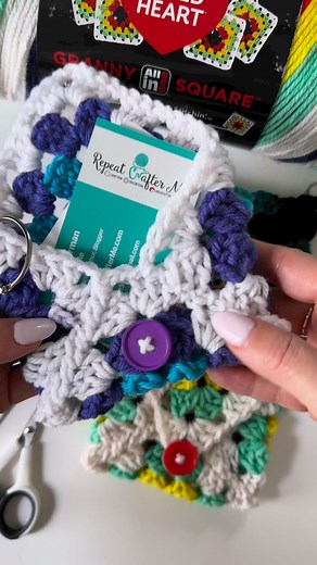 325K views · 6.5K reactions | So easy to stitch up! One Granny Square = One Coin Purse Pouch!  https://www.repeatcrafterme.com/2024/04/crochet-granny-square-coin-purse-pouch.html | Repeat Crafter Me | Facebook
