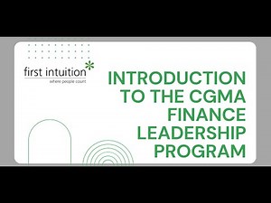 Introduction to CIMA's CGMA FLP - First Intuition | Professional Education Providers