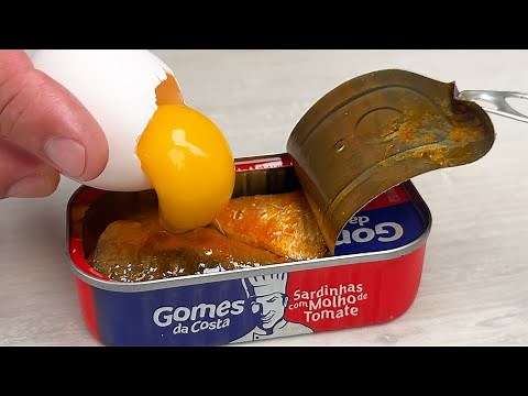 Sardines and eggs are tastier than meat! A quick, easy, and delicious breakfast in minutes