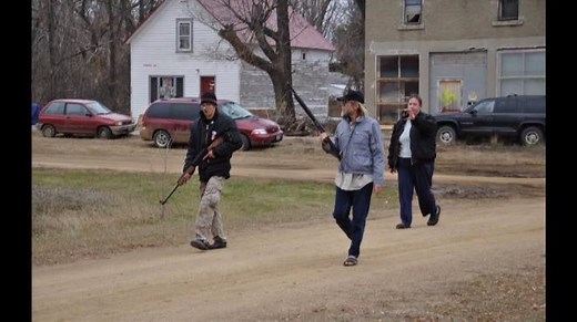 17K views · 141 reactions | In this excerpt from Monday's Welcome to Leith premiere, white supremacists Craig Cobb and Kynan Dutton patrol the roads of rural Leith while brandishing rifles, angrily confronting longtime residents. Deborah Henderson, Dutton’s partner proudly records their threatening behavior on her cellphone camera. | Independent Lens | PBS | Facebook