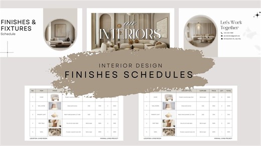 Interior Design Finishes Schedule Template: Editable Canva FF&E Chart (digital) - Etsy Australia