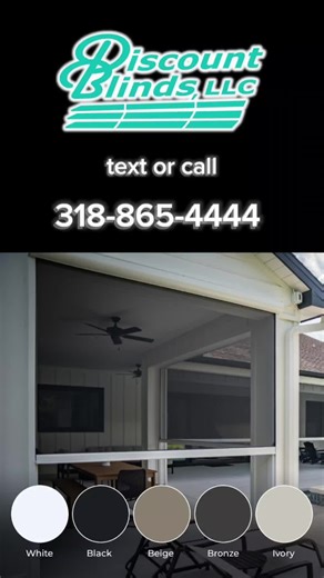 Transform your outdoor space with Exterior Motorized Solar Screen Shades from Discount Blinds LLC! Enjoy enhanced privacy, reduced glare, and energy savings. #HomeImprovement #ExteriorShades