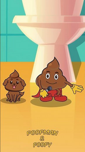 💩🎶 Poop on a trampoline, jumping up so high | 💩 Poopman & Poopy | Everybody poops