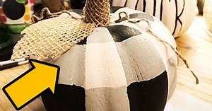 How To Make A French Farmhouse Buffalo Check Pumpkin