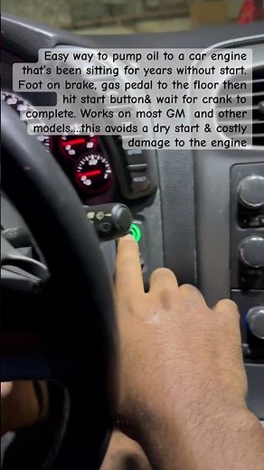 Priming an engine that’s been sitting for years before first start.