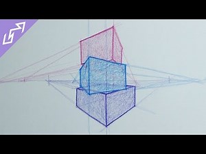 Sketch of the Day #2: Stacked Blocks in 2-Point Perspective (Drawing Time Lapse)