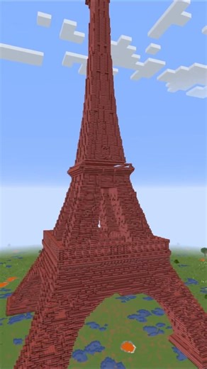Eiffel TNT tower in Minecraft #minecraft #tnt