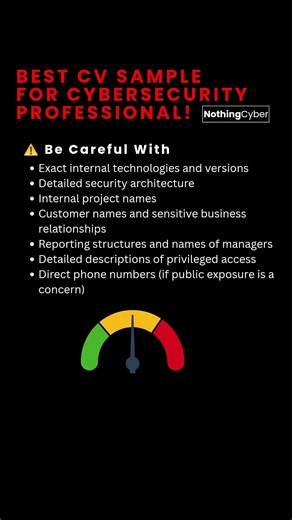 Best CV Sample! #cybersecurity #tips #career #safety #jobs