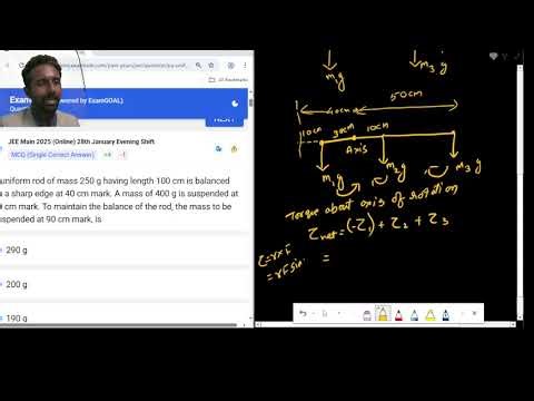 JEE MAIN PYQ: q6 torque balancing