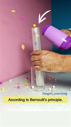 Bernoulli's principle in action #experiment #subscribe #ytshorts #science #physics #school