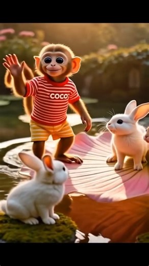 Is this a real-life fairytale friendship? #Shorts #CuteAnimals #Monkey