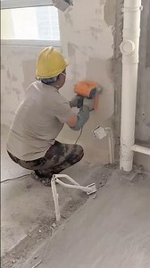 Wall channel cutting using electric groove machine for concealed electrical conduit installation