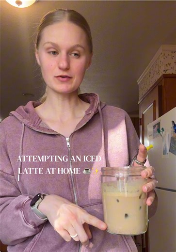 First attempt at making an iced latte at home with my nespresso machine, and I’m a fan 😋 Gimme all your favorite nespresso pods and iced latte combos! #athomelatte #nespressorecipes