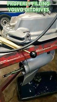 Volvo Penta Outdrive filling procedure #volvo #boating #sterndrive #mechanic #boats
