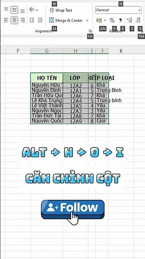 Cách căn chỉnh dòng và cột siêu nhanh trong Excel | Mẹo gọn gàng, chuyên nghiệp
