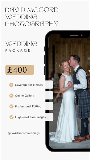 Wedding photography Package Scotland - message me to book your photographer for your Special day! #weddingphotographer #scottishwedding #bridesoftiktok #weddingtiktok #scotlandtiktok