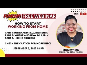 FHMOMS FREE WEBINAR: How to Start Working from Home