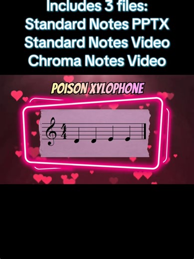 This took me soooo longggg to make all 3 files. Includes: Standard Notes PPTX, Standard Notes Video follow along, Chroma Notes Video follow along. Available on my TPT The Music Magpie #musiclessons #musicteacher #elementarymusicteacher #musiceducation #elementarymusic
