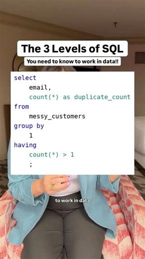 3 Levels of SQL you NEED to know to work in Data 💻