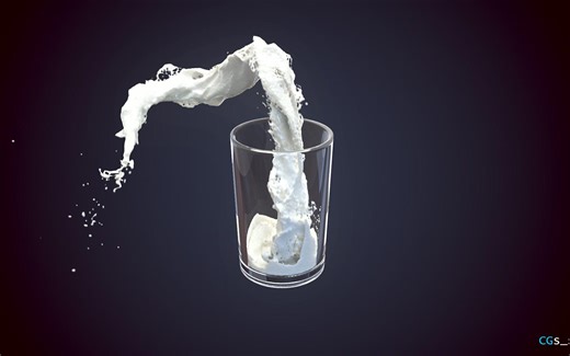 流体特效_飞舞的牛奶_RF-Dspline+MaxVray+AE