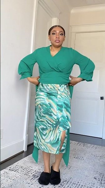 How to style a silk skirt for church ✨Shop all outfits link in bio LTk✨#howtodress #skirt