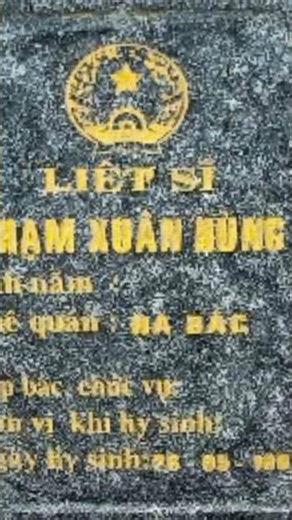 Martyr Pham Xuan Hung, formerly from Ha Bac province, at the Huong Thuy Town Martyrs' Cemetery - ...