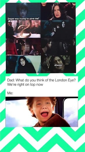 Harry Realizing Snape Was Protecting Him +London EyeTrauma 😂💀#HarryPotter#Snape#SnapeAlways#1minute