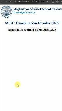 MBOSE Meghalaya Board SSLC 10th Result 2025 Kaise Dekhe? How To Check MBOSE SSLC Result 2025?