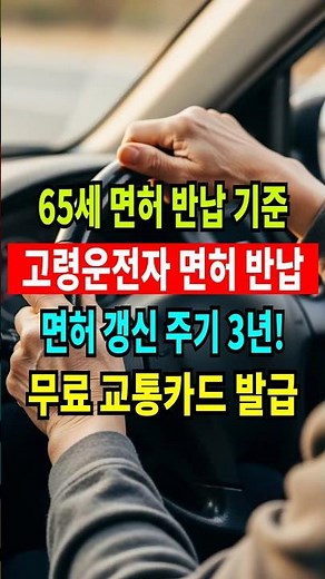 고령운전자 면허 강제 반납 기준 및 혜택! #고령운전자면허반납 #운전면허반납 #실버운전자 #교통비지원 #운전면허갱신