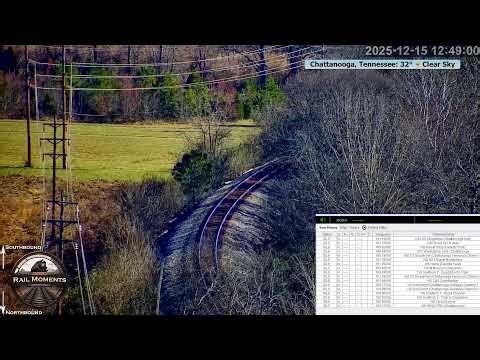 Live Chattanooga Railcam on W&A Subdivision - #CSX line in bird sanctuary by Mile Post 122.8 in TN