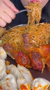 ASMR: spicy mutton biryani, pizza, paneer momos, jalebi, panipuri #shorts #mukbang #ytshorts #food