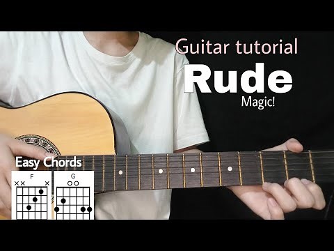 Rude - Magic! (Guitar tutorial / Only 4 Chords)