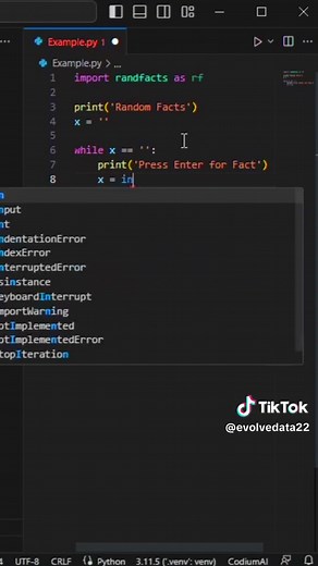 Python Coding: Random Fact Generator (for beginners) 👨‍💻🐍