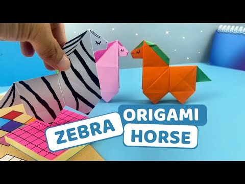 Origami Horse 🐴 | Origami Zebra 🦓 | Horse and Zebra Folding Instructions