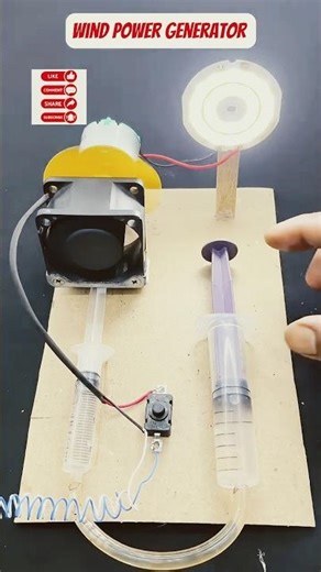 Wind power generator • DC Motor Project #shorts #generator #voltage #music #turbinegenerator #power