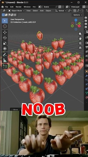 Blender Noob vs Pro: Randomizing Objects Like a PRO! 🔥 | #blender #blendertutorial #blender3d #cgi