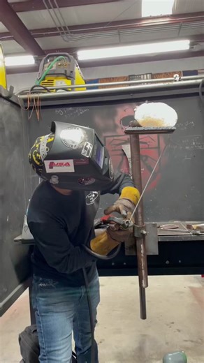 Set up, do a dry run, breath and start 😎 #thatPWAstandard #weAREthestandard #welder #weldlife #weldingschool #tradeschool #bluecollarbrotherhood #bluecollar #weldtok #stickwelding #DoritosTriangleTryout #k18results