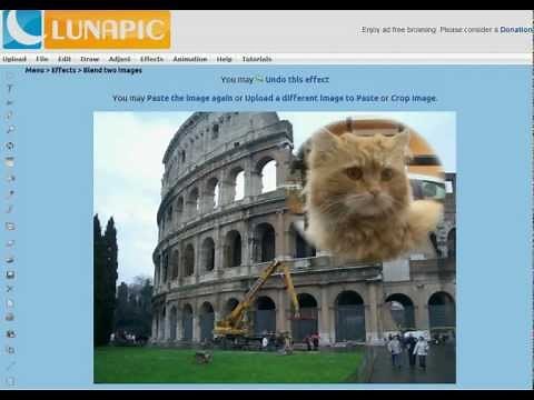 Lunapic.com Paste, Combine and Blend images Tutorial