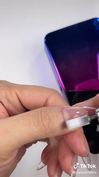 DIY Dipping Powder with Gel Nail Extensions at Home