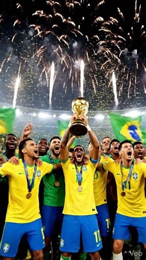 Brazil Team Celebrating Victory World Cup 2026