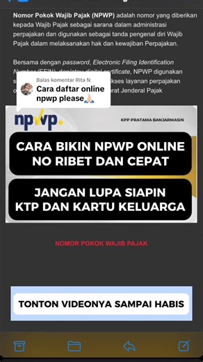 Cara Membuat NPWP Online dengan Mudah dan Cepat