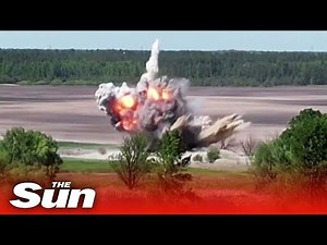 Ukrainians explode mines left by Russians in Borodyanka