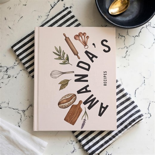 Mother's Day Personalized Recipe Book | Custom Cookbook Gift for Mom | Blank Recipe Journal | Grandma's Recipes | Keepsake Kitchen Gift - Etsy