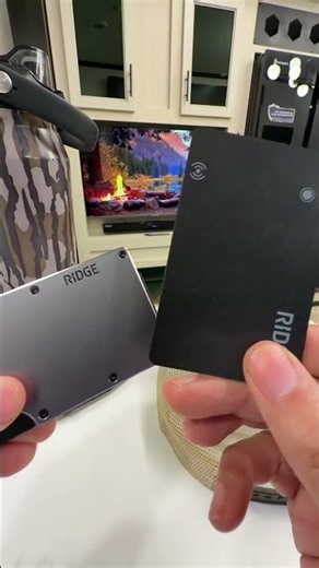 Ridge Wallet 2.0 + Tracker Card | Slim RFID Blocking Metal Wallet | Minimalist Front Pocket Card